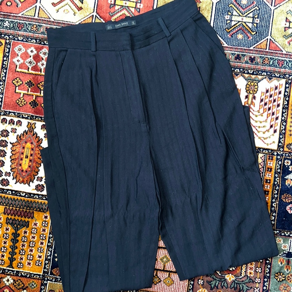 Zara tapered black trousers